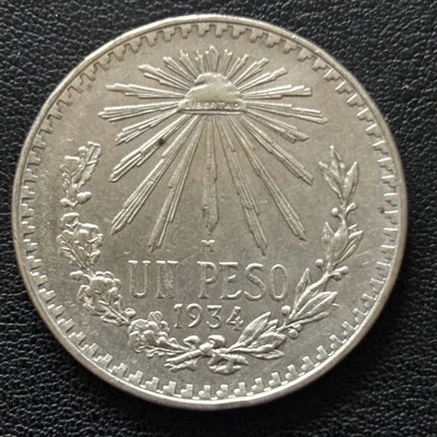 1934 Mexico 1 Peso .720 Coin Silver, Un Peso Plata .720. - Image 1 of 4