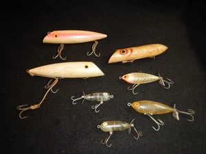 vintage lot fishing lures Heddon tiny torpedos Rosegard Minser Mincer Fat Rat - Picture 1 of 20