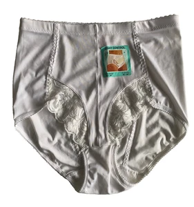 Vintage White Panty Girdle Waist 33" - 34" Light Control Pantie Briefs Slimming - Picture 1 of 6