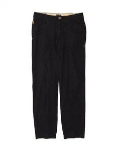 ARMANI Womens Straight Casual Trousers W33 L30 Navy Blue Cotton PH10 - Picture 1 of 4