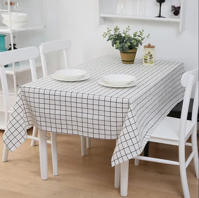 Lattice Pattern Rectangular Waterproof Tablecloth Ideal for Coffee Tables - Image 1 of 3