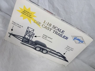GMP Flat Deck Four Wheel Tandem Car Die Cast Trailer 1:18 Scale NIB - Image 1 of 4