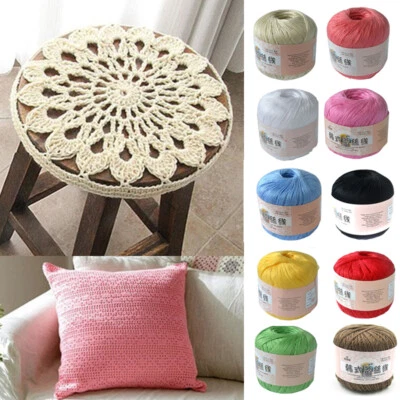 50g Lace Cotton Yarn 2 Ply DIY Hand Knitting Sewing Thread Crochet Embroidery UK - Image 1 of 4