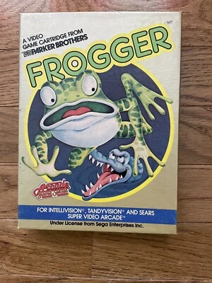 Frogger Boxed w/ Manual 1983 For Intellivision Tandyvision  & Sears Super Arcade - Image 1 of 4
