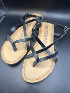 Sandalias Gioseppo con correa al tobillo para mujer EU39 | US 8.5-9 negras - Imagen 1 de 8