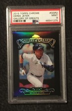 2015 Topps Chrome Gallery of Greats GGR2 Derek Jeter PSA 9 Mint Refractor