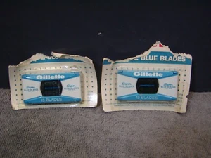 2 CONFEZIONI DA 15 LAME DI RASOIO GILLETTE SUPER BLU NUOVE VINTAGE - Foto 1 di 5