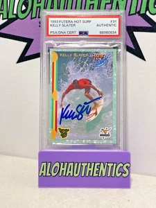 KELLY SLATER SIGNED 1993 FUTERA HOT SURF ROOKIE CARD PSA WSL AUTO #31 astroboyz - Picture 1 of 2