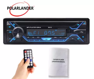 Single Din Bluetooth Aux MP3 Playe USB/TF card w/remote control Car Stereo Audio - Picture 1 of 16