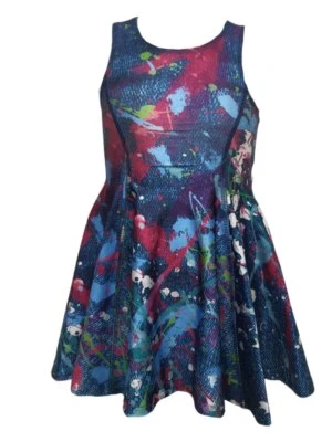 Vestido patinador azul para niña TEREZ #6003869 4 años nuevo con etiquetas Foto 1 de 2