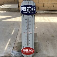 Vintage PRESTONE Anti-Freeze Porcelain Thermometer WORKS .99 N/R