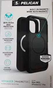 Pelican Voyager with MagSafe Case and Holster For iPhone 13 Pro- Black - Picture 1 of 2