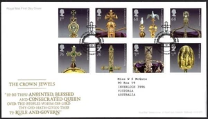 2011 Reino Unido Gran Bretaña The Crown Jewels Set de 8 cubiertas primer día, dirigidas en muy buena condición - Imagen 1 de 1