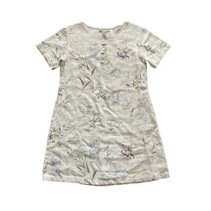 1990s VTG Sweet Jessie 100% Linen Tan Fairygrunge Patterned Dress Size Large - Picture 1 of 5