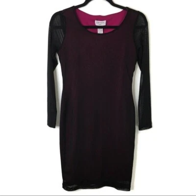 Carmen Marc Valvo Talla Pequeña Fuscia Negro Transparente Capricho Fiesta Foto 1 de 4