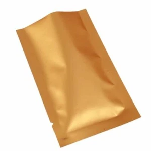 QQ Studio® Matte Rolly Gold Mylar Foil Open Fill Bags 100pcs 8cmX12cm - Picture 1 of 3