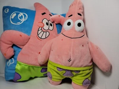 Vintage 2002  Patrick Star 15" Plush Backpack & 13.5"  Pillow Viacom Nickelodeon - Image 1 of 4