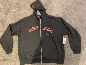 Team Starter Oklahoma Full Zip Up Sweatshirt Hoodie NWT Size XL(E3) - Picture 1 of 11