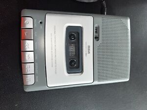 RCA RP3503-B Portable Cassette Tape Recorder Player w/cord, excellent condition 