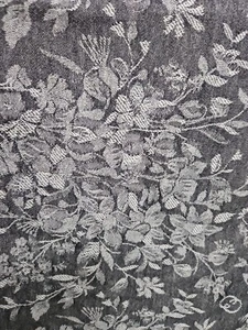 Scarf Shawl Wrap Grey Soft Luxurious Frills Floral Quality  140x130cm - Picture 1 of 9