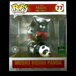 Funko Rides #77 Disney Mulan Mushu Riding Panda 2020 ECCC SS *Mint* - Imagen 1 de 9