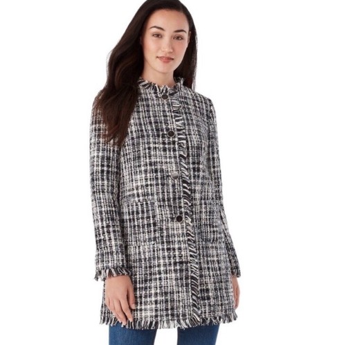 Cappotto in tweed Kate Spade giacca invernale taglia 4