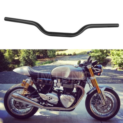 Barras de arrastre de manillar rastreador de motocicleta de 1" negras para Triumph Bonneville Daytona Foto 1 de 4