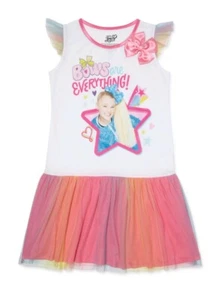 NWT Girls 7-8 JOJO Siwa Sleeveless Tank Top Pajama Nightgown TuTu Dress Pajamas - Picture 1 of 4