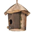 Rustic Wooden Birdhouse for Outdoor Garden Decor Spacious Nesting Space