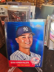 2022 Topps Chrome Platinum Anniversary Isiah Kiner-Falefa #182 Blue Prism