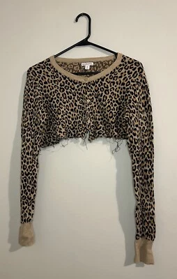 Lindo Cárdigan Recortado Estampado Guepardo - ¡Ahorrado y Personalizado! Merona-talla M Fit S Foto 1 de 2