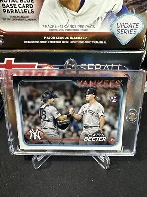 2024 Topps Update Series Clayton Beeter RC Gold Mirror SSP!!! Photo Variation! - Image 1 of 2