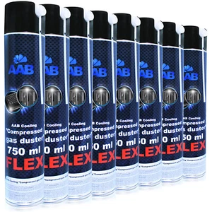 8 x AABCOOLING Compressed Gas Duster FLEX 750-ml POUR LE NETTOYAGE DU CLAVIER - Photo 1/11