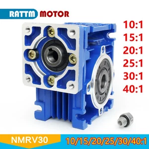 【US】NMRV030 Gearbox Reducer Worm Gear Ratio 10:1 to 40:1 f/ Nema23 Nema24 Motor - Picture 1 of 7