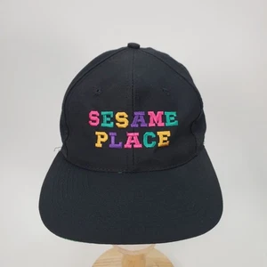 Sesame Place Black Adjustable Baseball Hat Cap  - Picture 1 of 11