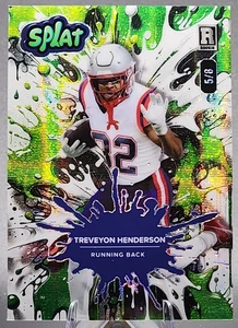 Treveyon Henderson /8 2025 Wild Card Splat Rookie RC Green Plaid Foil Patriots - Picture 1 of 2