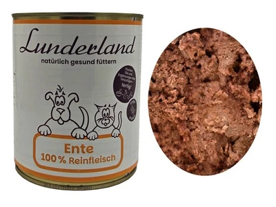 Lunderland Ente 800g 100 % Entenfleisch Reinfleisch für Hunde und Katzen - Bild 1 von 4
