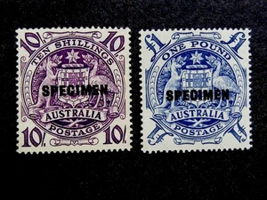 nystamps British Australia Stamp # 219 220 MOGH $75 Specimen For Normal N14y2324 - Picture 1 of 2