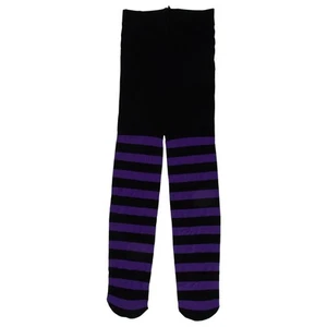 Northlight 11" Black and purple striped stockings - Picture 1 of 3