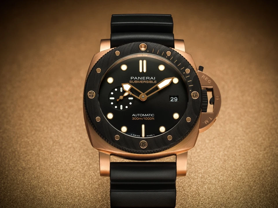 Panerai PAM 2070 2025 Luminor sumergible Goldtech OroCarbo 44 mm oro rosa B&P Foto 1 de 4