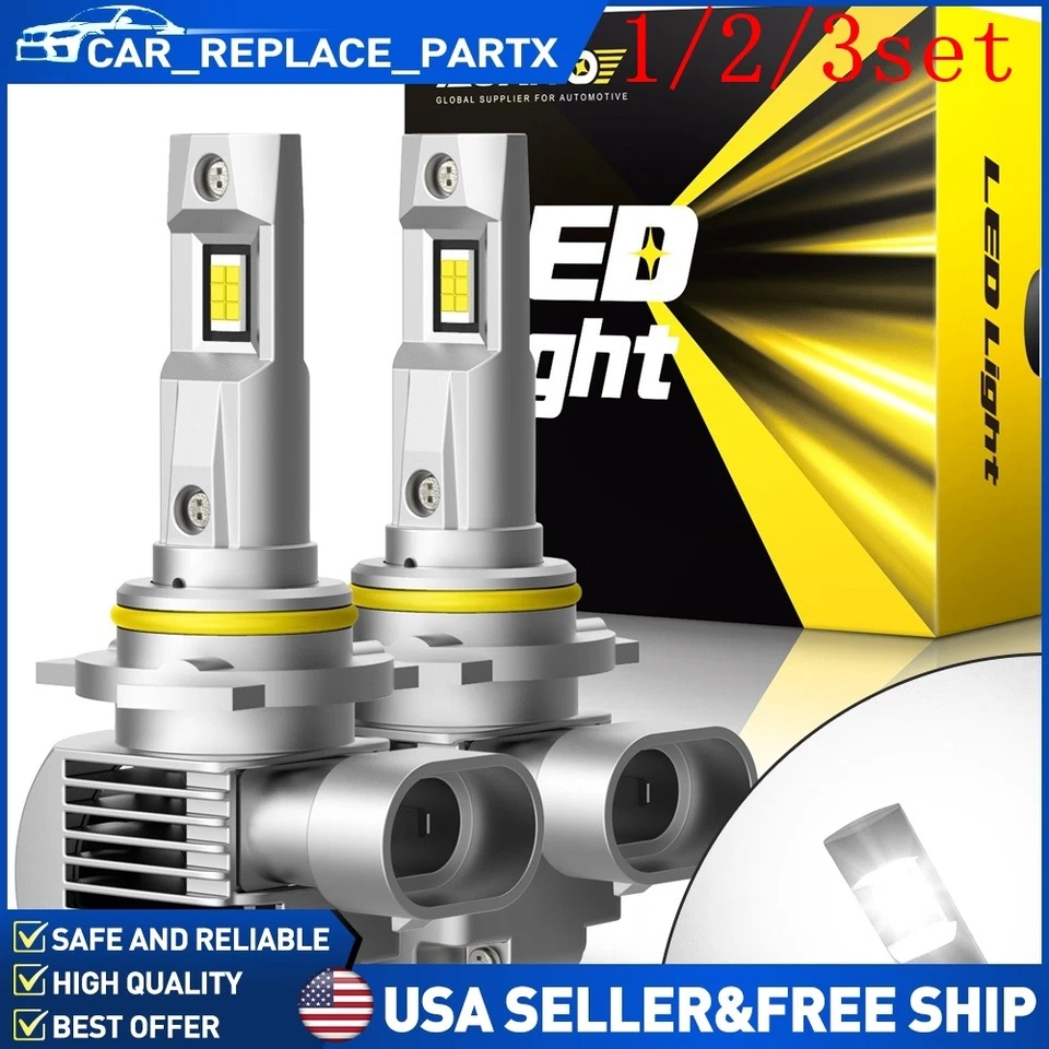 2/4X CANBUS 9012 LED Headlight Bright Bulb Kit White 2200LM High/Low Beam 6500K - Image 1 of 1