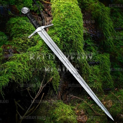 Выкованный вручную средневековый меч из углеродистой стали, сделано в США, без тарифов. - Изображение 1 из 4