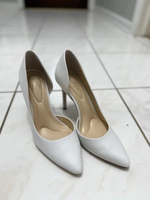 Jessica Simpson Blanco Punta Tacones Talla 8 - Zapatos de salón clásicos - Poco uso Foto 1 de 2