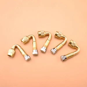 5x Brass 45°Angle Tire Valve Extender Extension Adapter For Car Truck Trailer - Picture 1 of 4