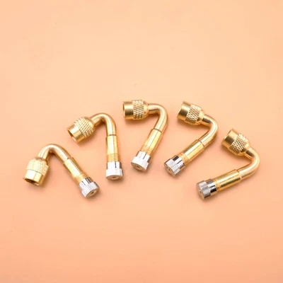 5x Brass 45°Angle Tire Valve Extender Extension Adapter For Car Truck Trailer - Image 1 of 4