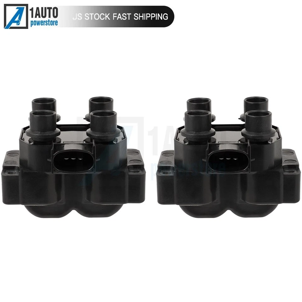 2 Pcs Ignition Coils For 1990-2003 Ford Escort Mazda 626 Mercury Cougar B2500 - Image 1 of 4