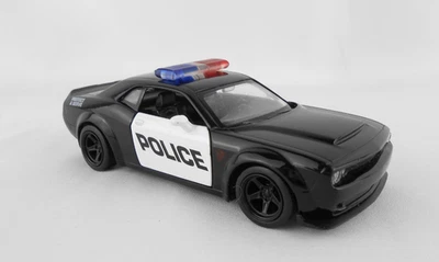 RMZ City Police Dodge Challenger SRT Demon Motorized Pull Back Toy Vehicle 1:43 - Image 1 of 4