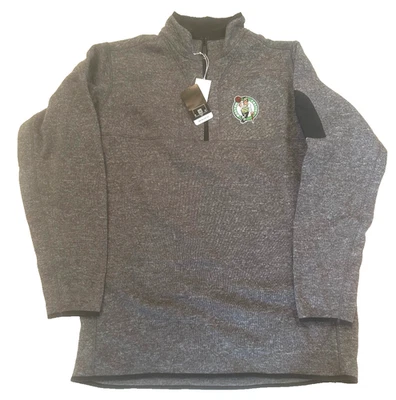 Boston Celtics Antigua Sweater 1/4 Zip Heather Gray Size 2XL Pullover NWT - Image 1 of 4