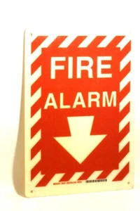 Brady 69071 10" Width x 14" Height B-120 Premium Fiberglass, White on Red Fire - Picture 1 of 4