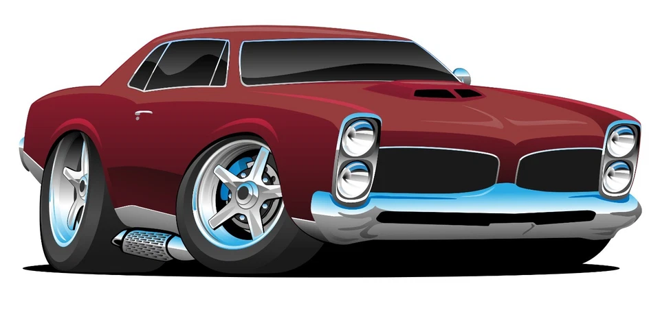 Pontiac gto sticker muscle car cartoon sticker weatherproof bumper vinyl decal